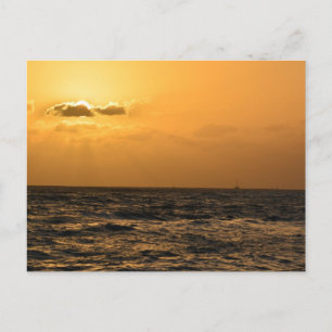 Sonnenuntergang in Hawaii bei Koloa Postkarte