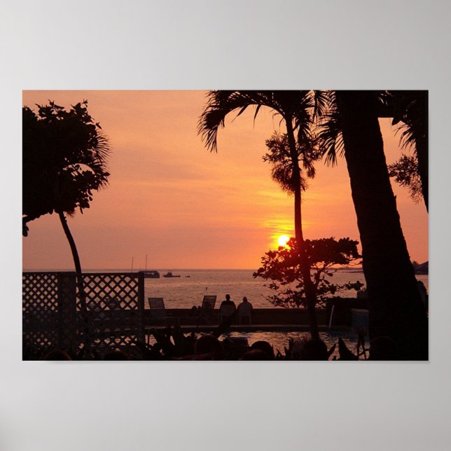 Sonnenuntergang in Hawaii Poster (Vorne)