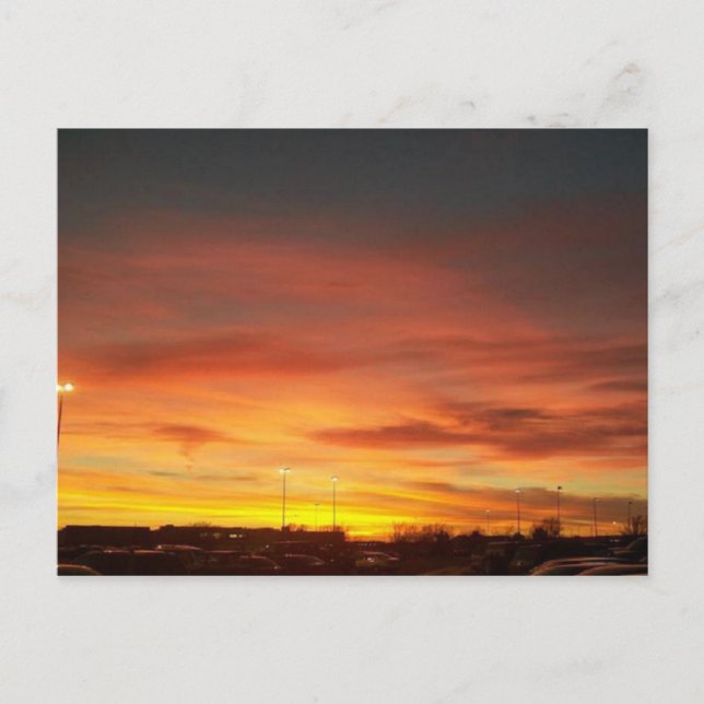Sonnenuntergang in Kansas Postkarte (Vorderseite)