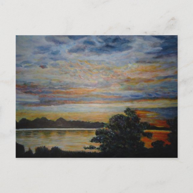 Sonnenuntergang in Lakeshore Postkarte (Vorderseite)