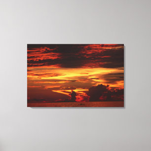Sonnenuntergang in Meer Leinwanddruck