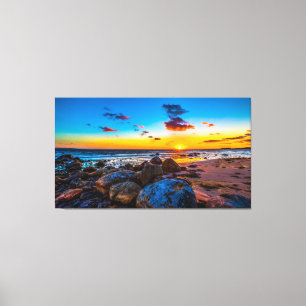 Sonnenuntergang in Meer Leinwanddruck