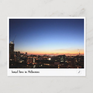 Sonnenuntergang in Melbourne Postkarte