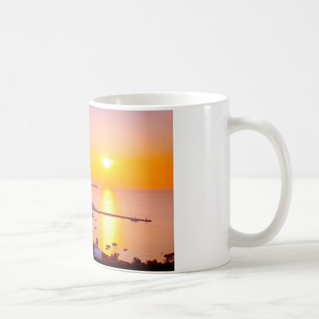 Sonnenuntergang in Mykonos, Griechenland Tasse (Rechts)