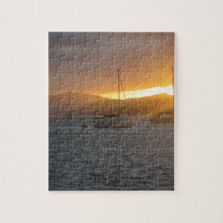 Sonnenuntergang in normannischer Insel BVI Puzzle