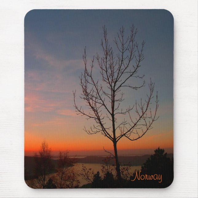Sonnenuntergang in Norwegen Mousepad (Vorne)