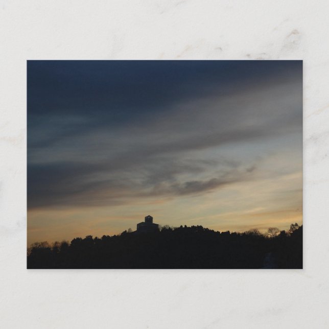 Sonnenuntergang in Oslo Postkarte (Vorderseite)