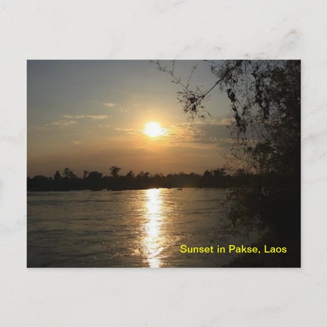 Sonnenuntergang in Pakistan Postkarte (Vorderseite)