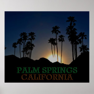 Sonnenuntergang in Palm Springs, kalifornisches Po Poster