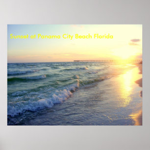 Sonnenuntergang in Panama City Beach Florida Poster