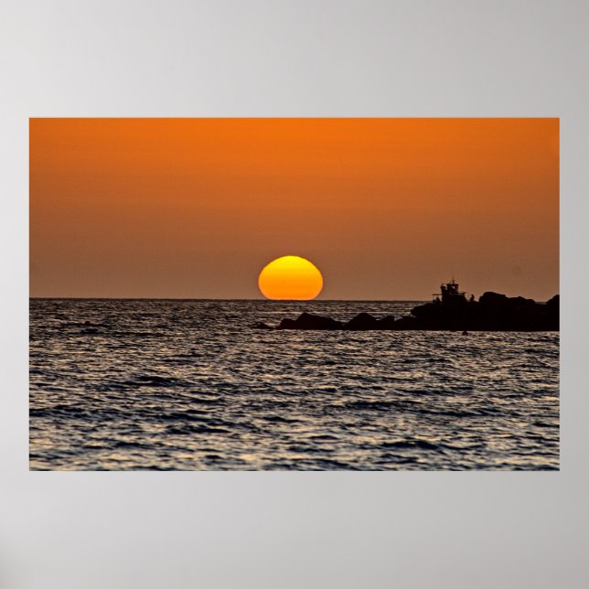 Sonnenuntergang in Paphos, Zypern (2532) Poster (Vorne)