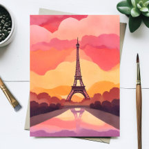 Sonnenuntergang in Paris | Eiffelturm Frankreich A