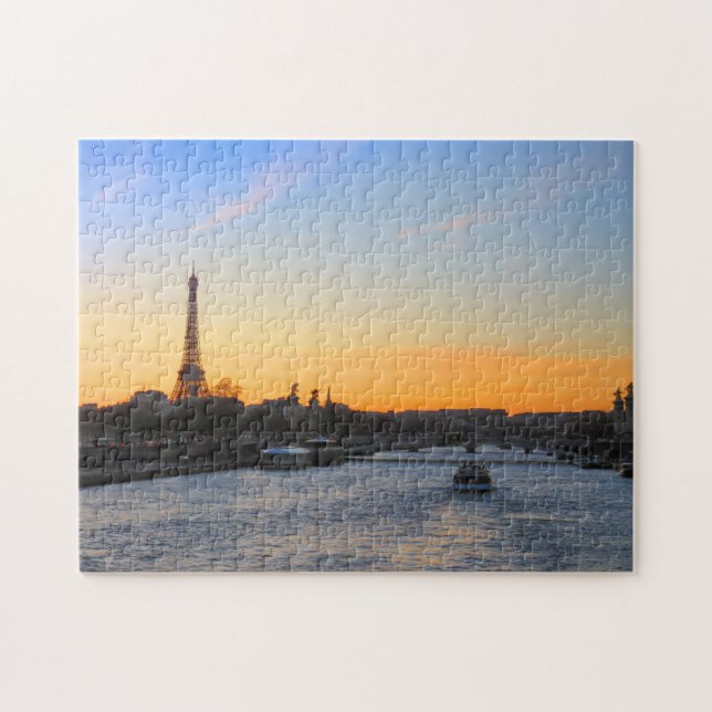 Sonnenuntergang in Paris - Puzzlespiel Puzzle (Horizontal)