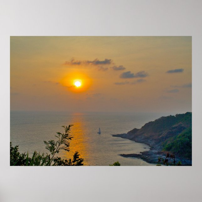 Sonnenuntergang in Phuket Poster (Vorne)
