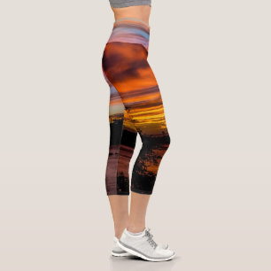 Sonnenuntergang in Praia, Kap Verde Capri Leggings