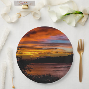 Sonnenuntergang in Praia, Kap Verde Pappteller