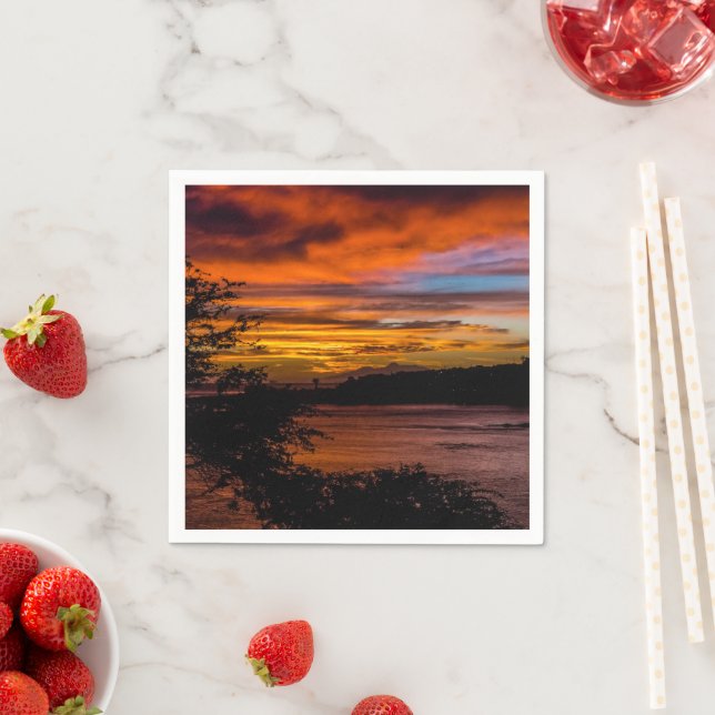 Sonnenuntergang in Praia, Kap Verde Serviette (Beispiel)