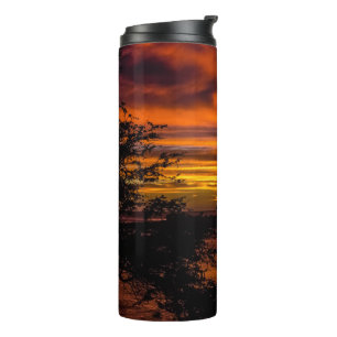 Sonnenuntergang in Praia, Kap Verde Thermosbecher