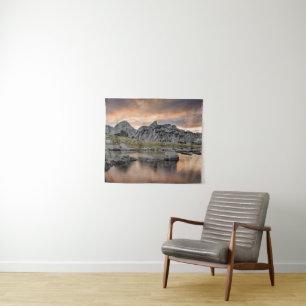 Sonnenuntergang in Pyramid See Wandteppich