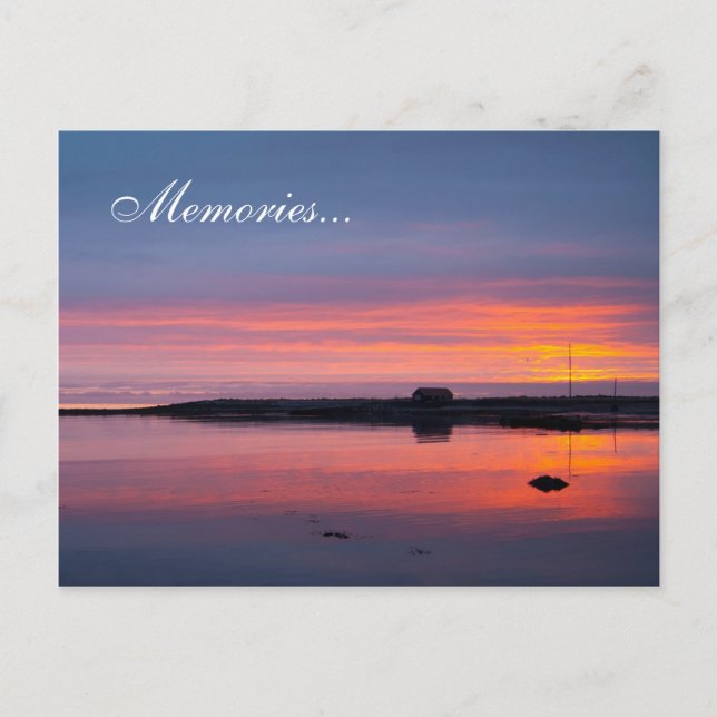 Sonnenuntergang in Reykjavik Postkarte (Vorderseite)