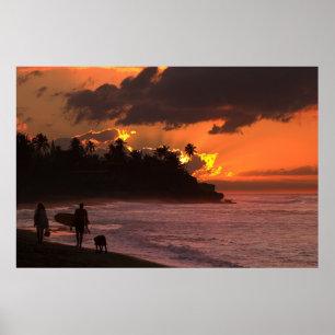 Sonnenuntergang in Rincon, Puerto Rico Poster