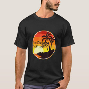 Sonnenuntergang in San Diego, Kalifornien, Palmen, T-Shirt