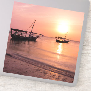Sonnenuntergang in Sansibar Aufkleber