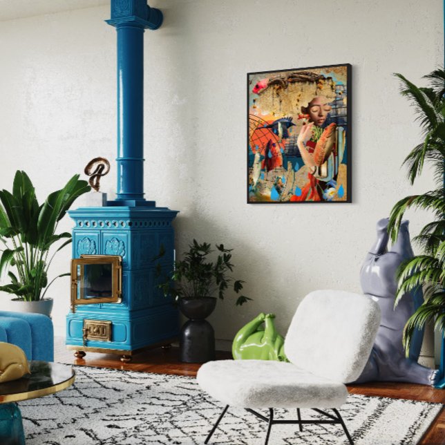 Sonnenuntergang in Sansibar, Collage Art Poster (Von Creator hochgeladen)