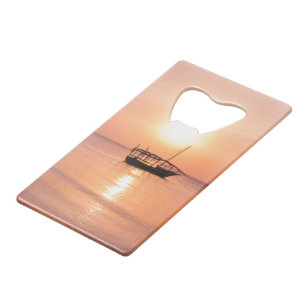 Sonnenuntergang in Sansibar Geldbeutel Flaschenöffner