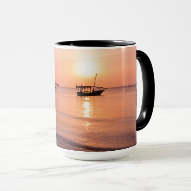 Sonnenuntergang in Sansibar Tasse (VorderseiteRechts)