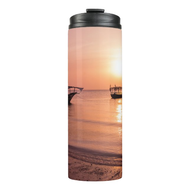 Sonnenuntergang in Sansibar Thermosbecher (Vorderseite)