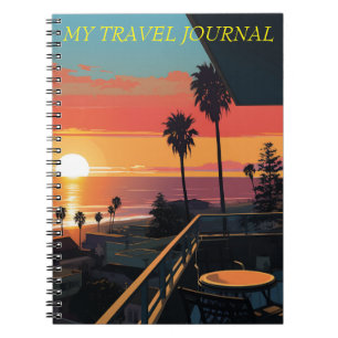 SONNENUNTERGANG IN SANTA MONICA #1 REISEJOURNAL NOTIZBLOCK