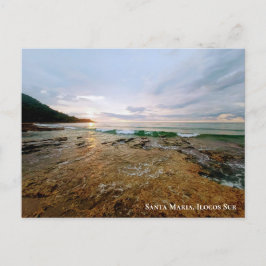Sonnenuntergang in Suso Beach Santa Maria, Ilocos  Postkarte