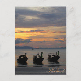 Sonnenuntergang in Thailand Postkarte