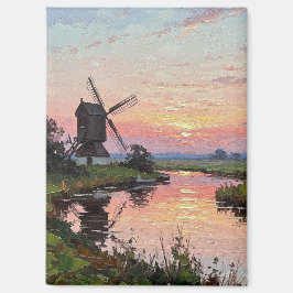 Sonnenuntergang in The Broads England Reise Magnet