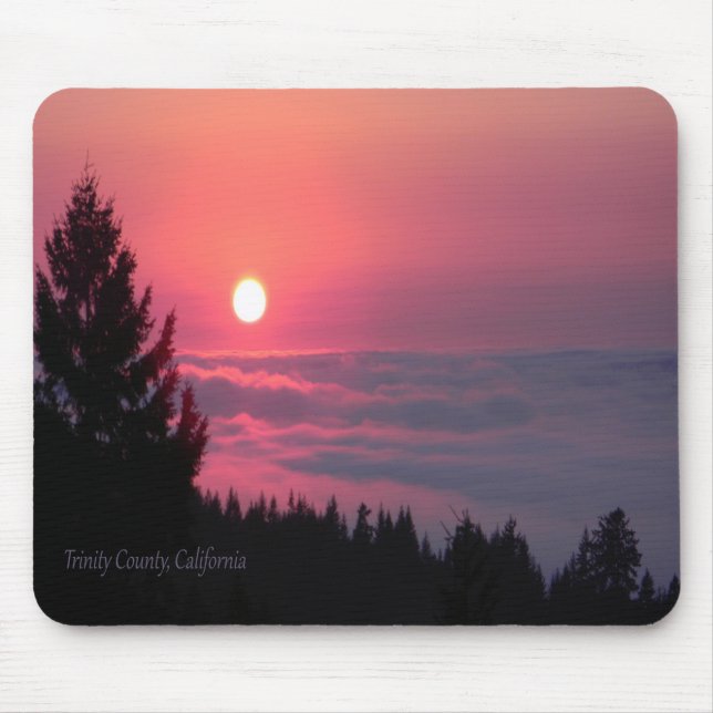 Sonnenuntergang in Trinity County, Kalifornien Mousepad (Vorne)