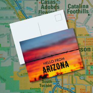 Sonnenuntergang in Tucson Arizona   Originalfotogr Postkarte