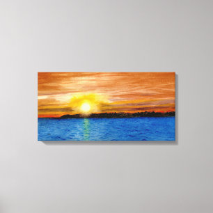 Sonnenuntergang in Türe Landkreis, Wisconsin Leinwanddruck