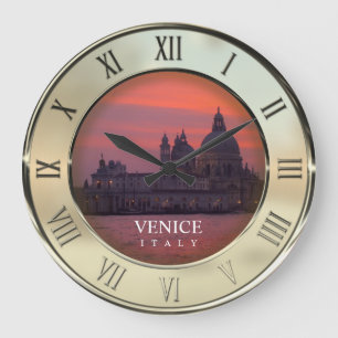 Sonnenuntergang in Venedig Große Wanduhr