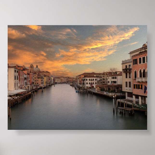 Sonnenuntergang in Venedig Poster (Vorne)