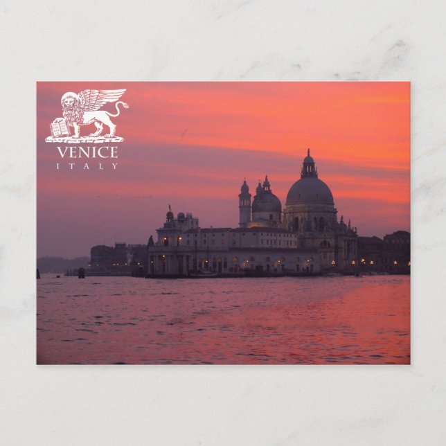 Sonnenuntergang in Venedig Postkarte (Vorderseite)