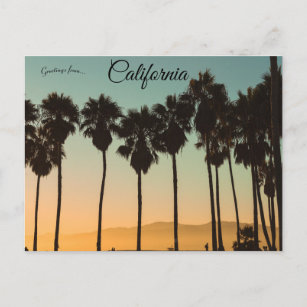 Sonnenuntergang in Venice Beach Los Angeles Kalifo Postkarte