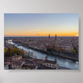 Sonnenuntergang in Verona Poster