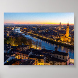Sonnenuntergang in Verona Poster