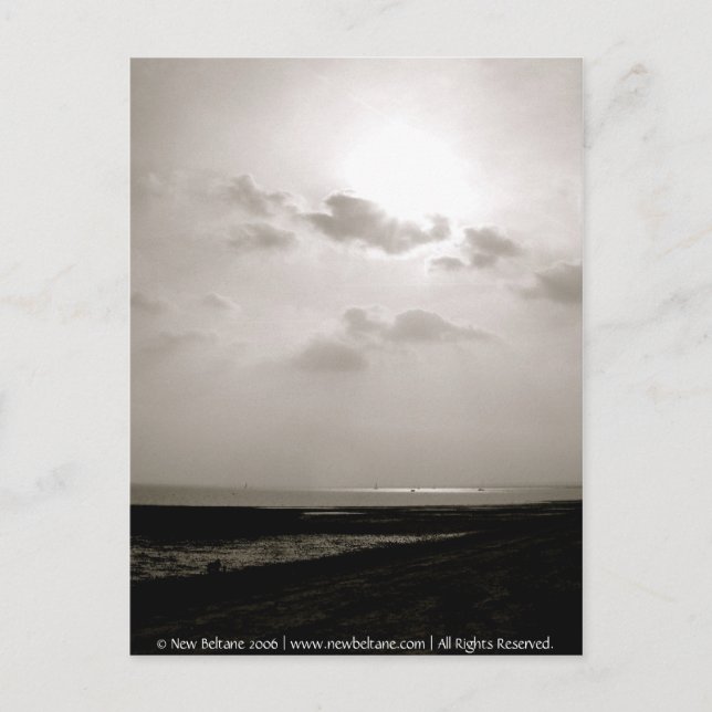 Sonnenuntergang, Insel Mersea Postkarte (Vorderseite)