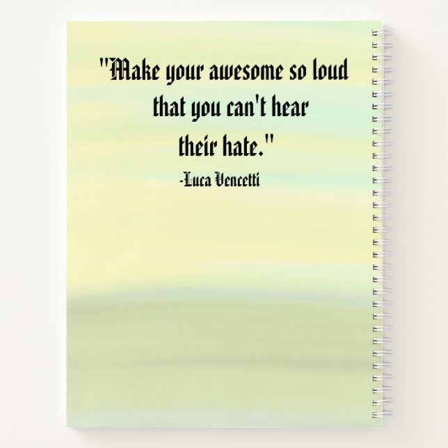 Sonnenuntergang Inspiriert Motivierend Weiße Spira Notizbuch (Rückseite)