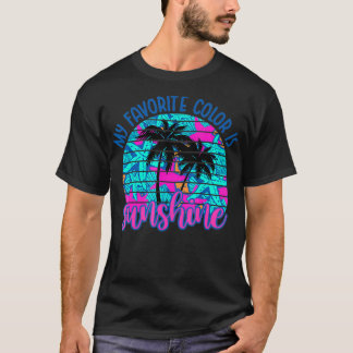 Sonnenuntergang ist meine Lieblingsfarbe Retro Vin T-Shirt