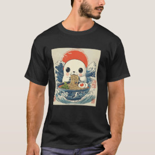 Sonnenuntergang Japanisch Mt. Fuji Nudelliebhaber T-Shirt