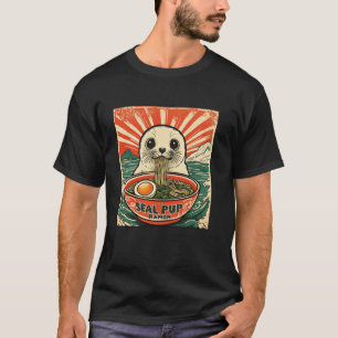 Sonnenuntergang Japanisch Mt. Fuji Nudelliebhaber T-Shirt