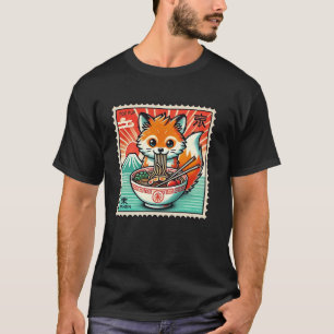 Sonnenuntergang Japanischer Mt. Fuji Briefmarke Fu T-Shirt